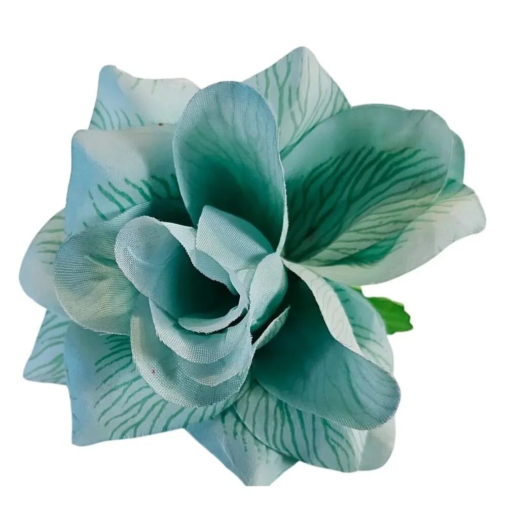 Aqua Artificial Silk Rose Flower Heads Wedding Craft 4